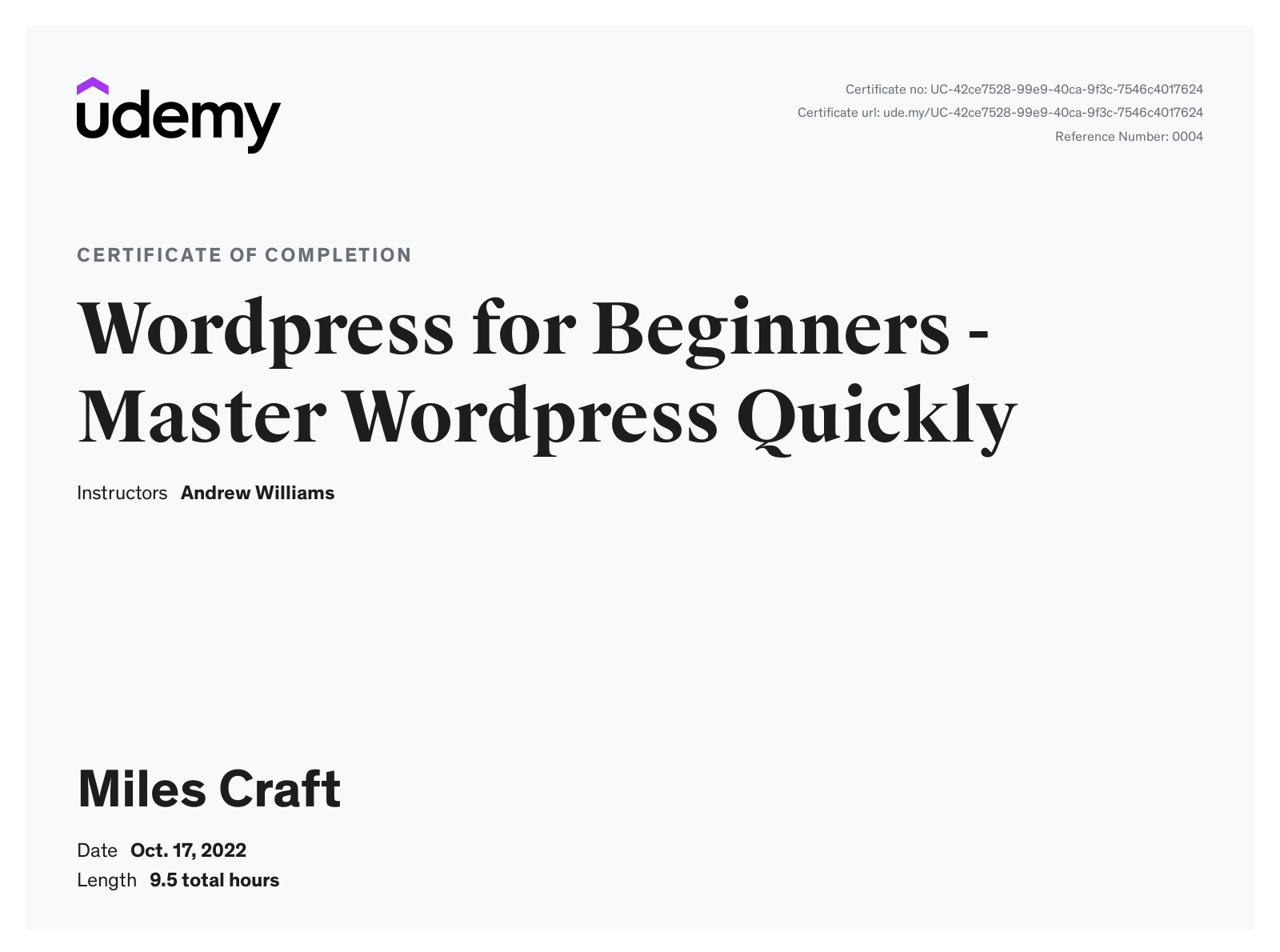 Certifications and awards webcraft